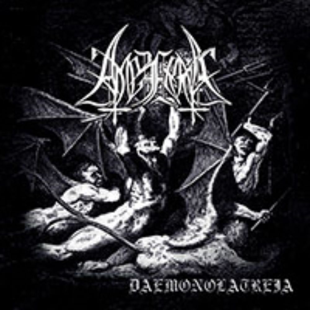 Front cover of "Daemonolatreia" by Amezarak (Амезарак) available at Darkwoods Webstore
