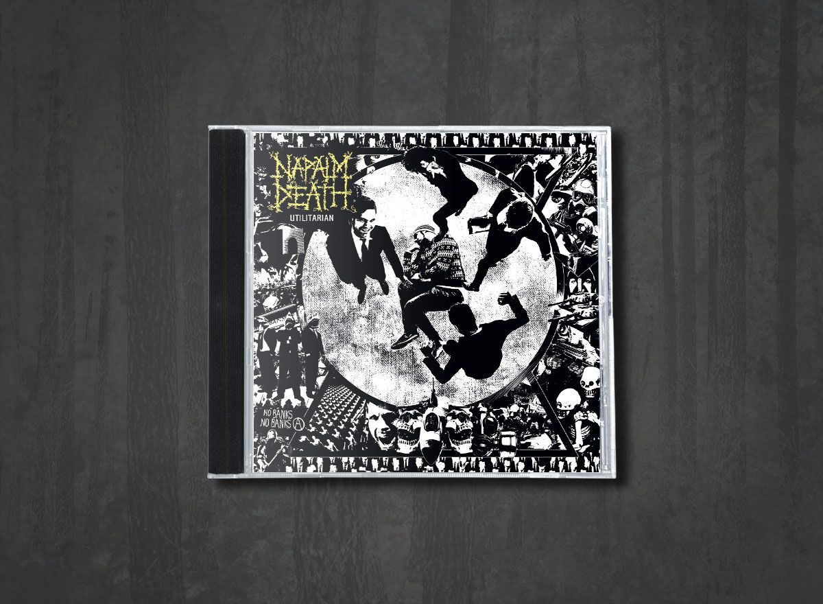 Additional artwork for "Utilitarian" by Napalm Death available at Darkwoods Webstore