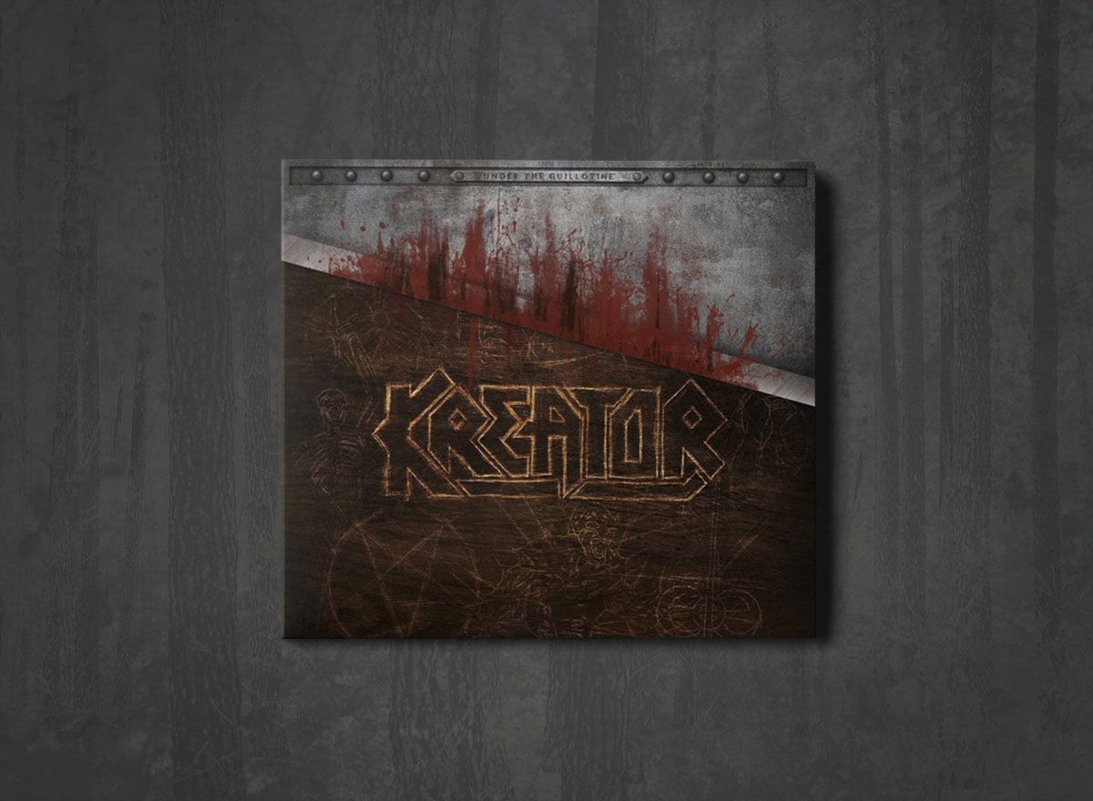 Additional artwork for "Under the Guillotine" by Kreator available at Darkwoods Webstore