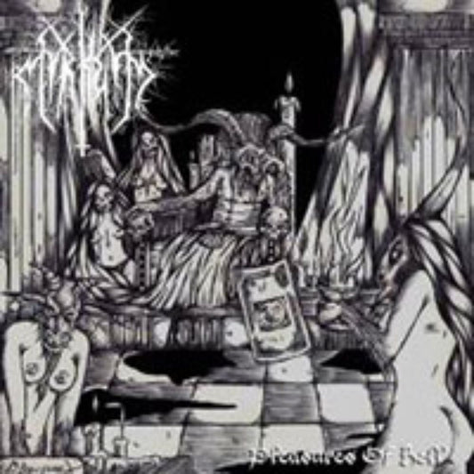 Front cover of "Pleasures of Hell" by Myrkvid available at Darkwoods Webstore