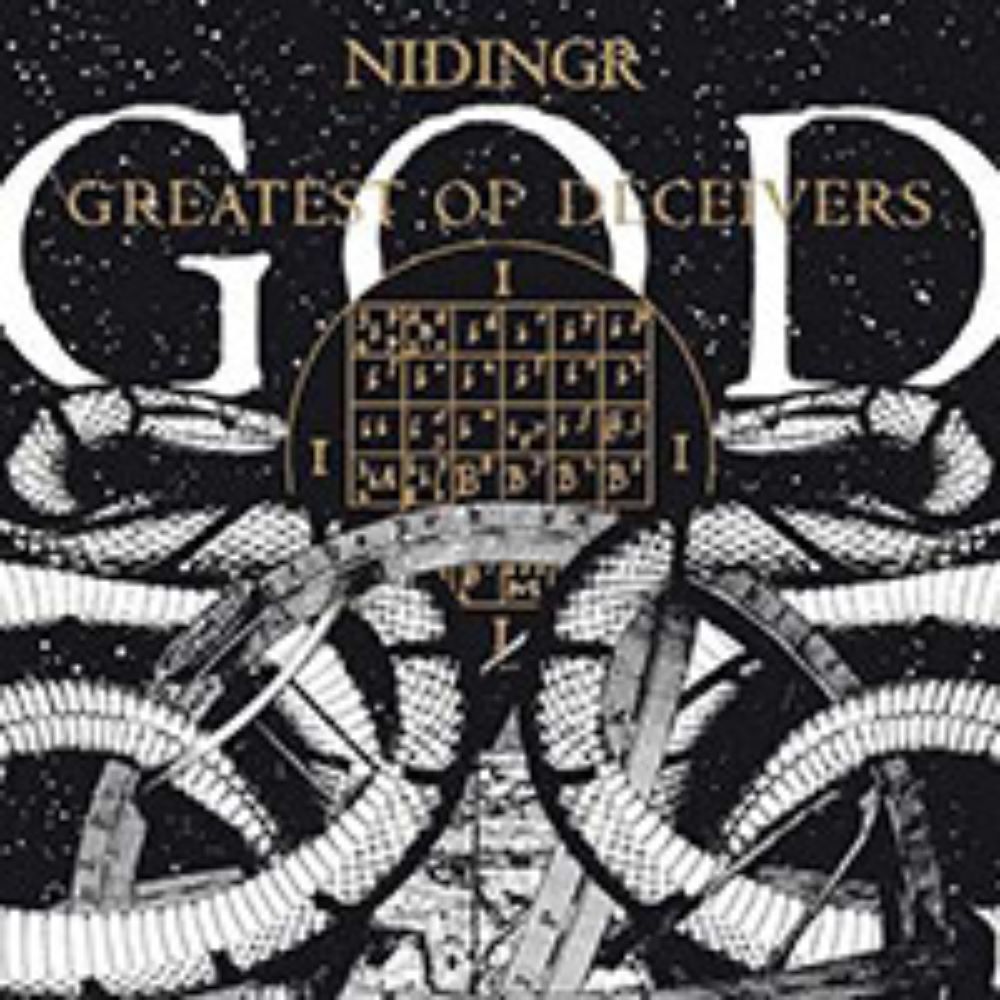 Front cover of "Greatest of Deceivers" by Nidingr available at Darkwoods Webstore