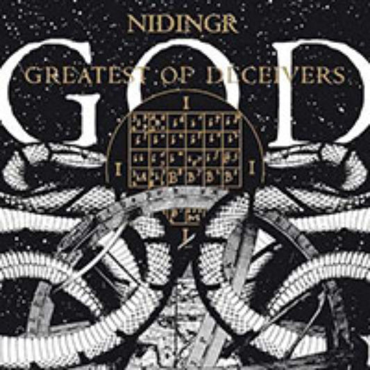 Front cover of "Greatest of Deceivers" by Nidingr available at Darkwoods Webstore