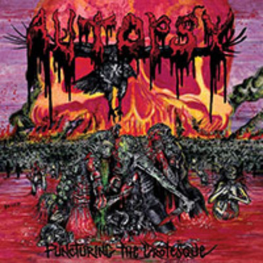 Front cover of "Puncturing the Grotesque" by Autopsy available at Darkwoods Webstore