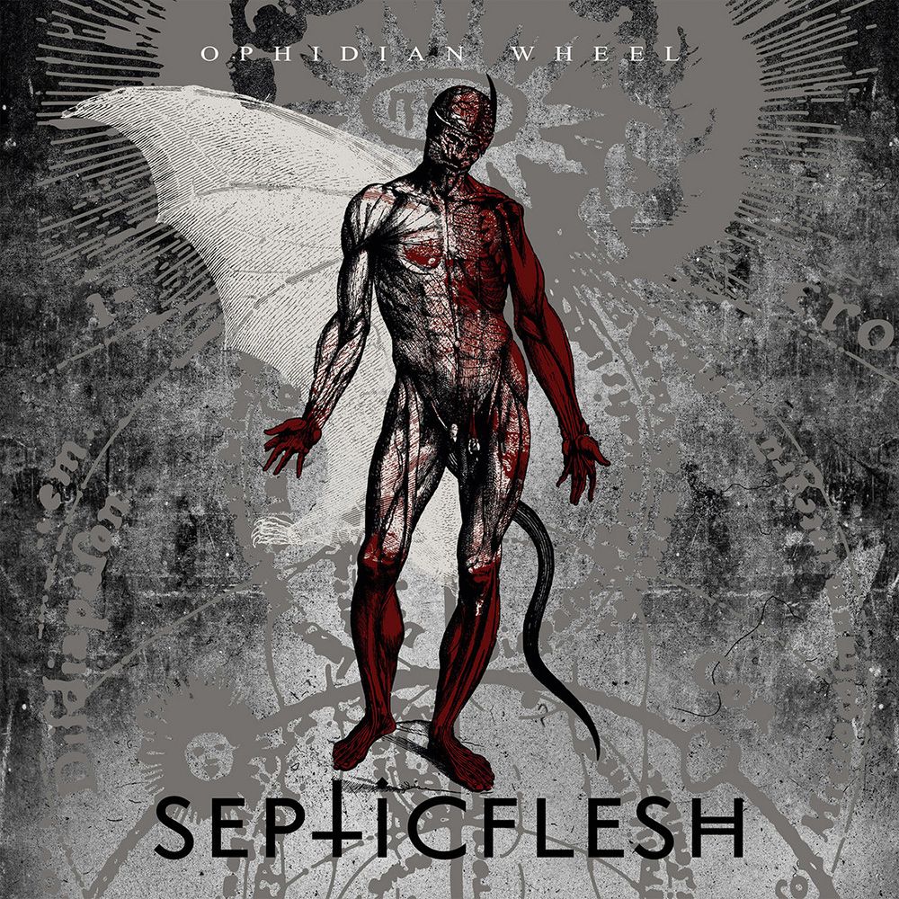 Front cover of "Ophidian Wheel" by Septicflesh available at Darkwoods Webstore