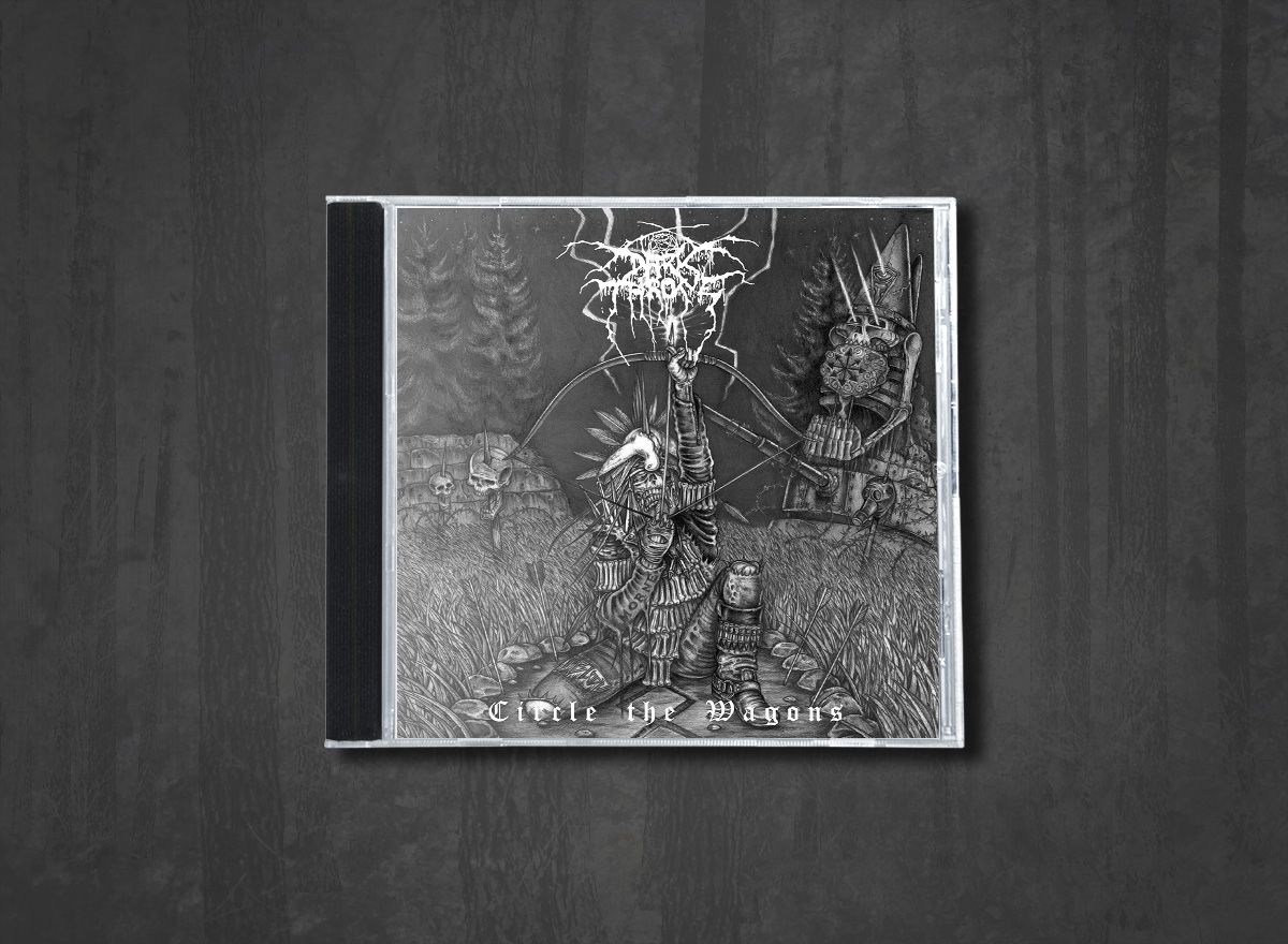 Additional artwork for "Circle the Wagons" by Darkthrone available at Darkwoods Webstore