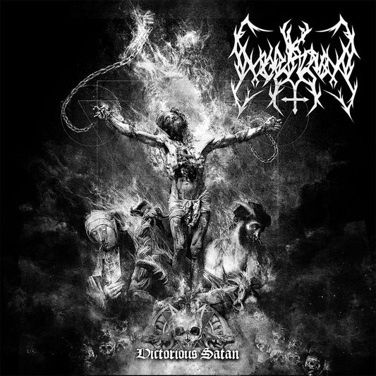 Front cover of "Victorious Satan" by Mørknatt available at Darkwoods Webstore