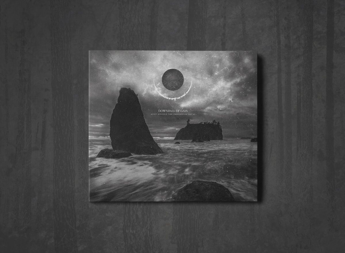 Additional artwork for "Aeon Unveils the Thrones of Decay" by Downfall of Gaia available at Darkwoods Webstore