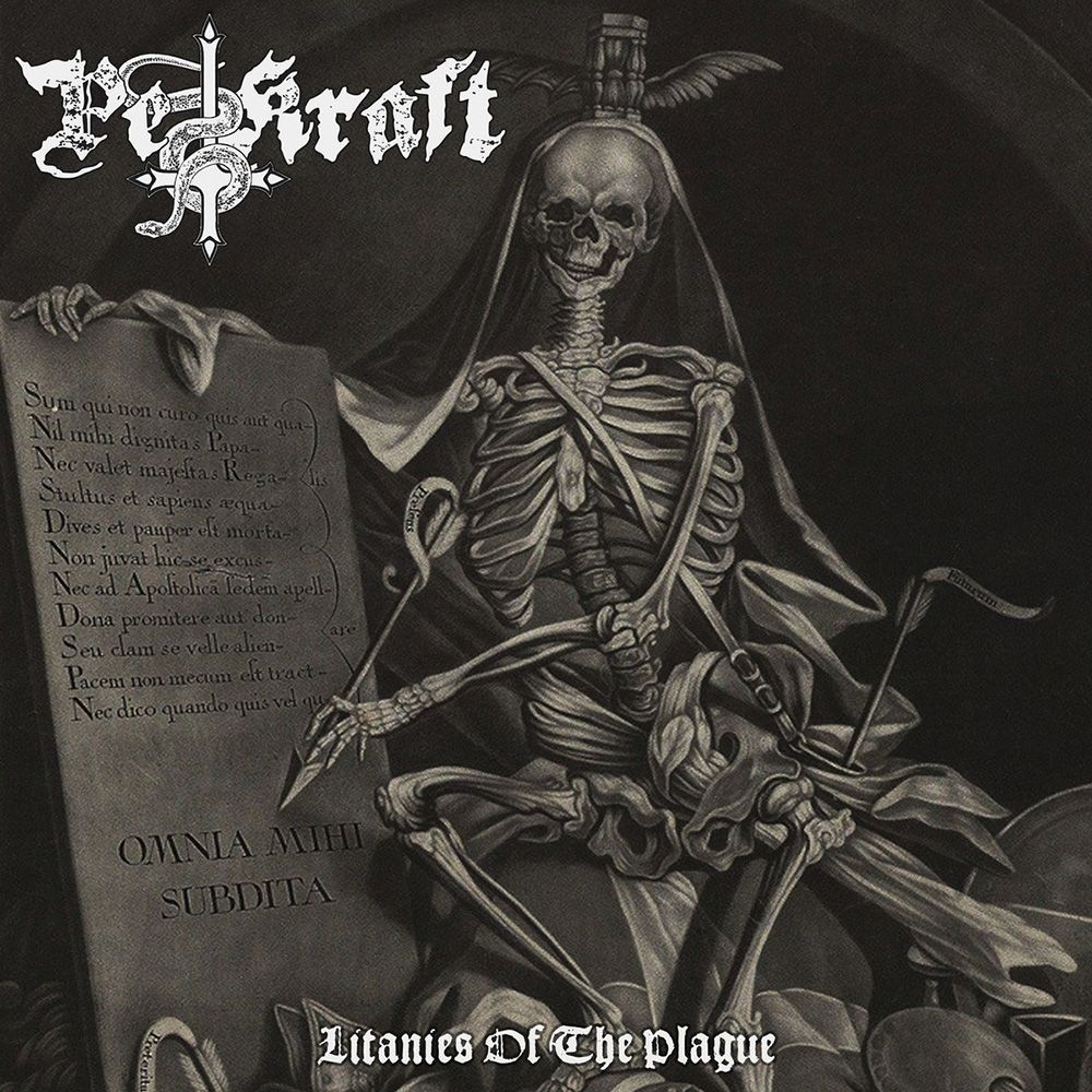 Front cover of "Litanies of the Plague" by Pestkraft available at Darkwoods Webstore