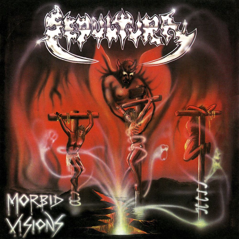 Front cover of "Morbid Visions / Bestial Devastation" by Sepultura available at Darkwoods Webstore