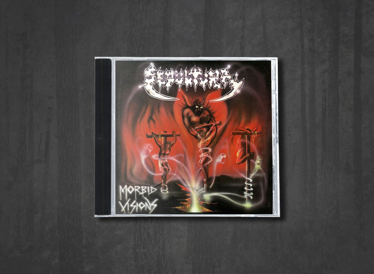 Additional artwork for "Morbid Visions / Bestial Devastation" by Sepultura available at Darkwoods Webstore