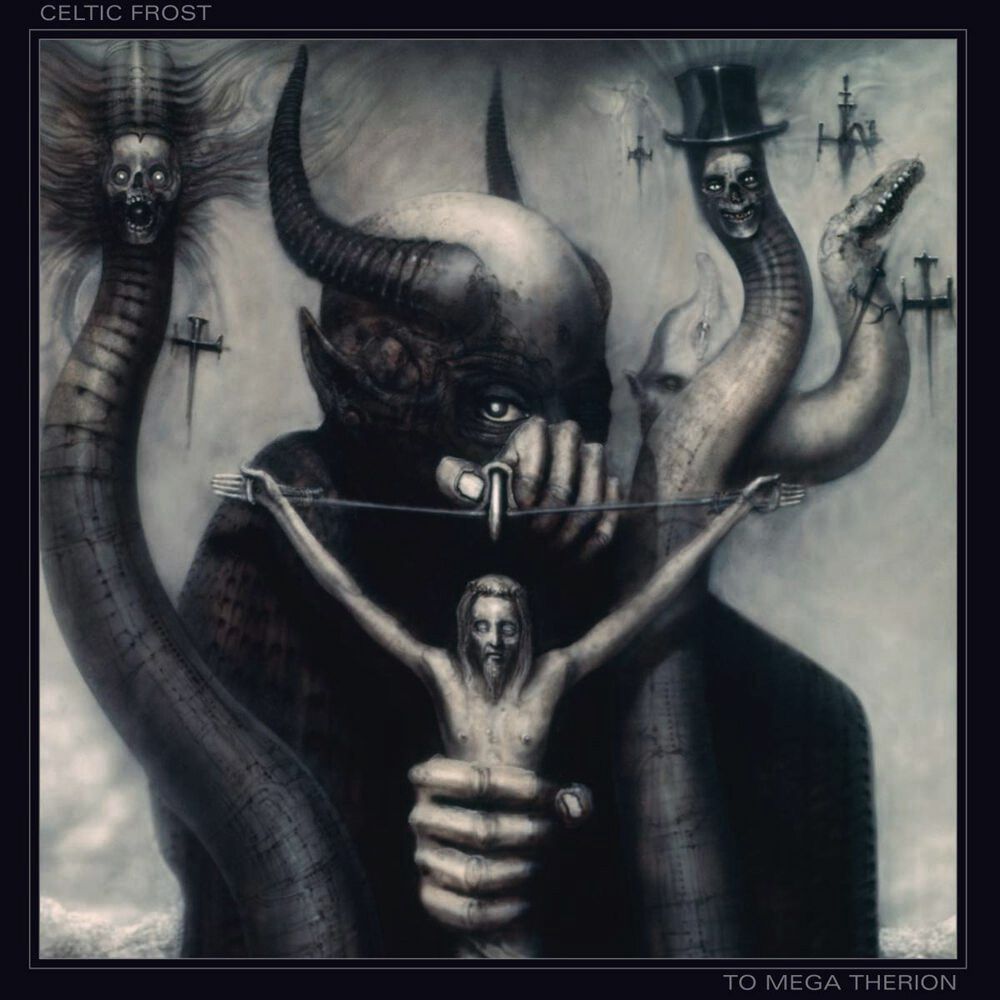 Front cover of "To Mega Therion" by Celtic Frost available at Darkwoods Webstore