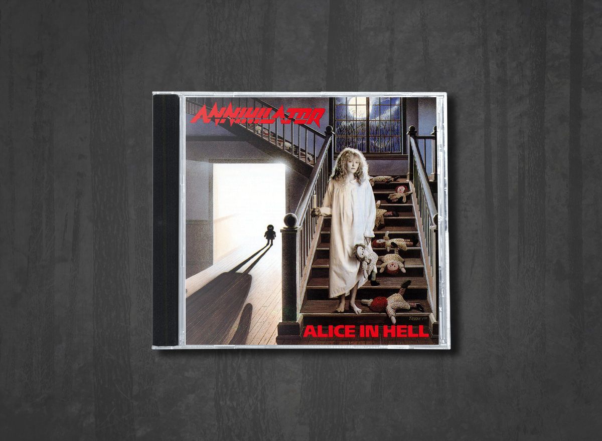 Additional artwork for "Alice in Hell" by Annihilator available at Darkwoods Webstore