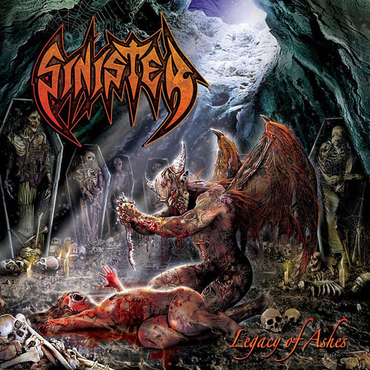 Front cover of "Legacy of Ashes" by Sinister available at Darkwoods Webstore