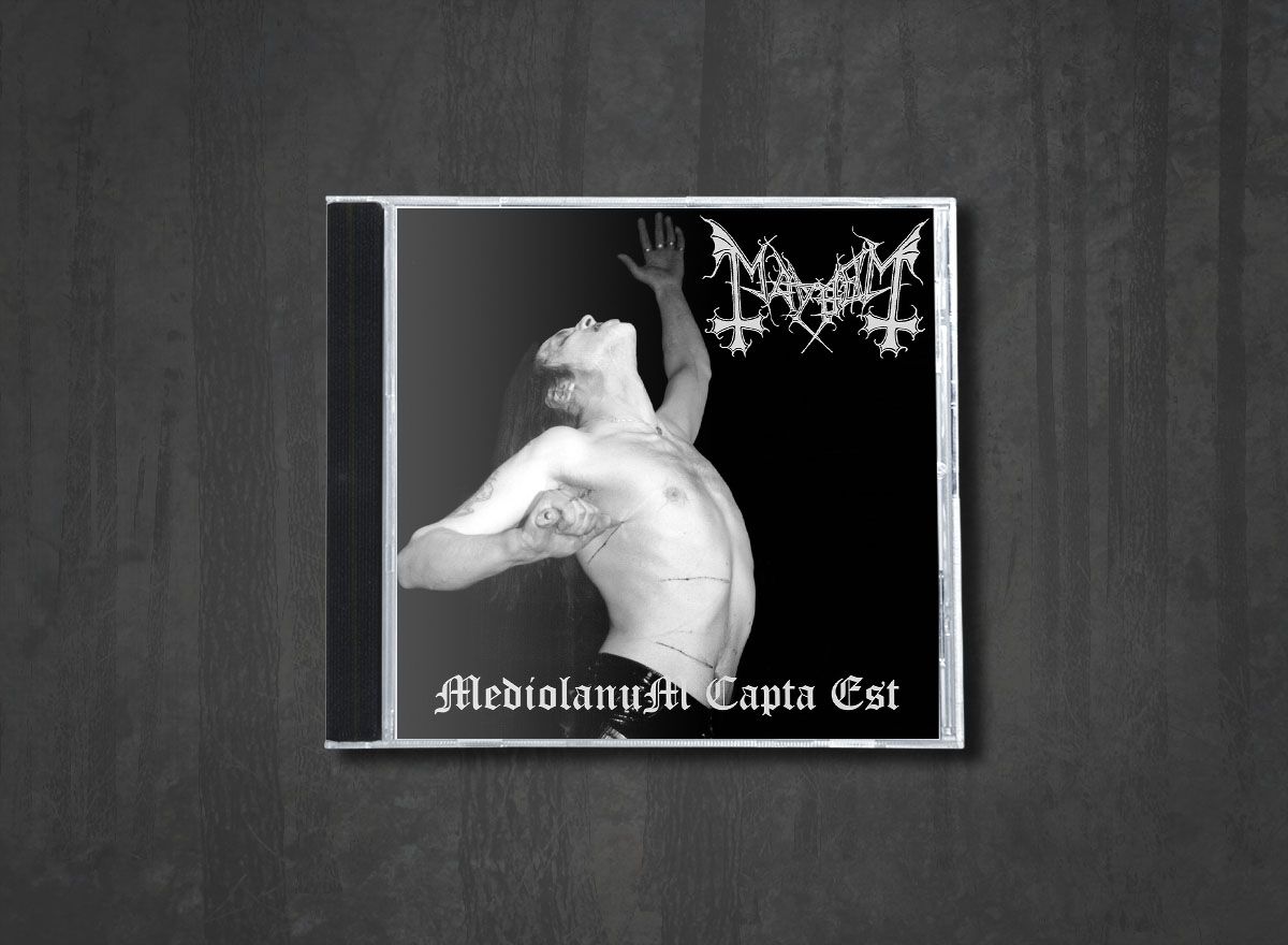 Additional artwork for "Mediolanum Capta Est" by Mayhem available at Darkwoods Webstore