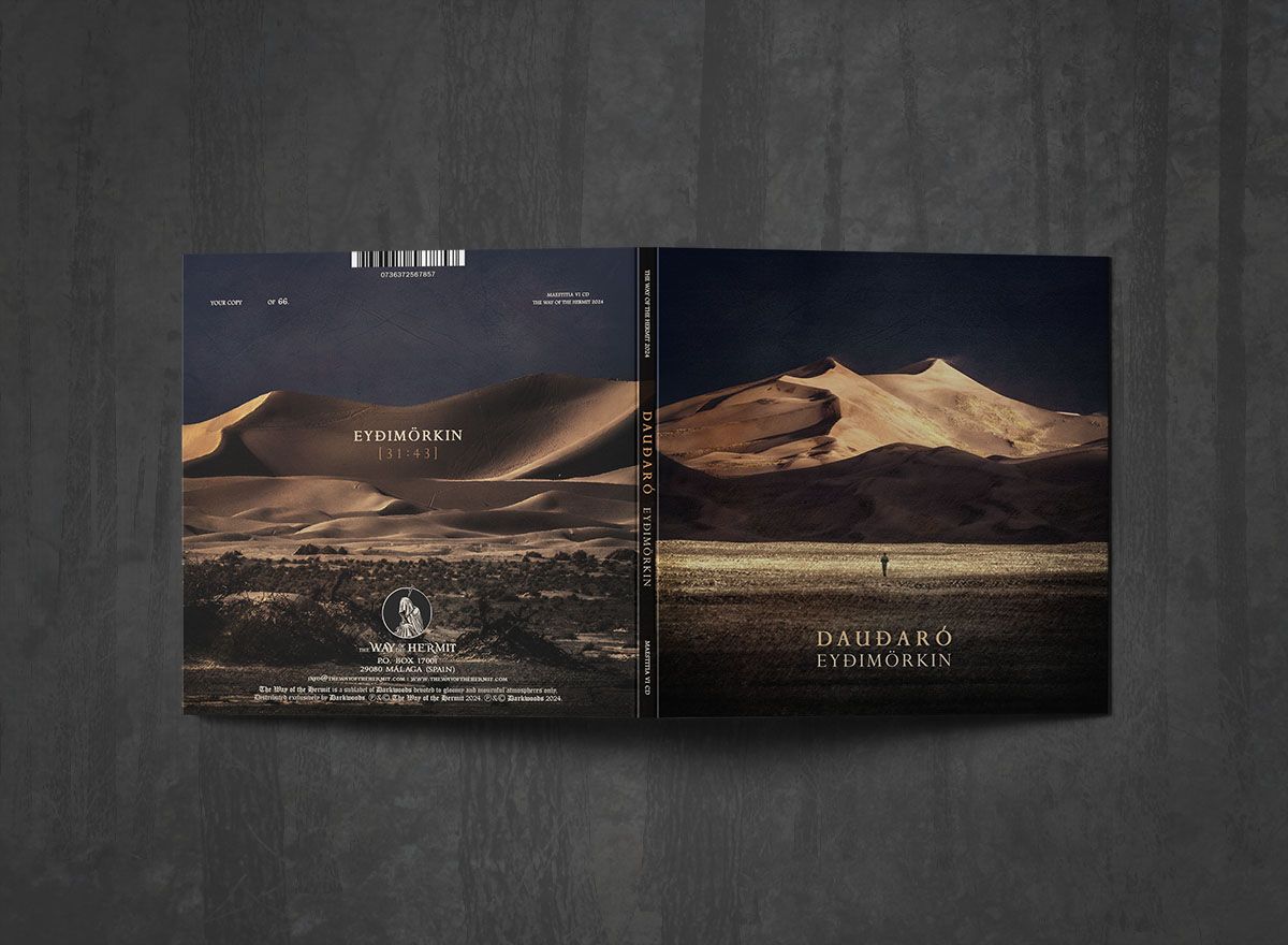 Additional artwork for "Eyðimörkin" by Dauðaró available at Darkwoods Webstore