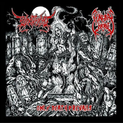 Front cover of "Only Death Prevails" by Bloodfiend / Funeral Whore available at Darkwoods Webstore