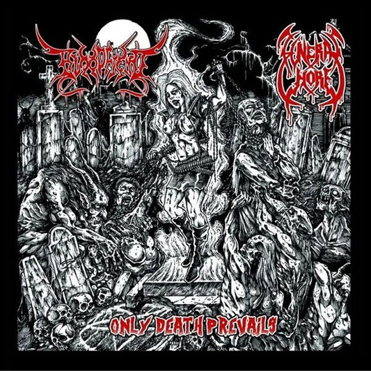 Front cover of "Only Death Prevails" by Bloodfiend / Funeral Whore available at Darkwoods Webstore