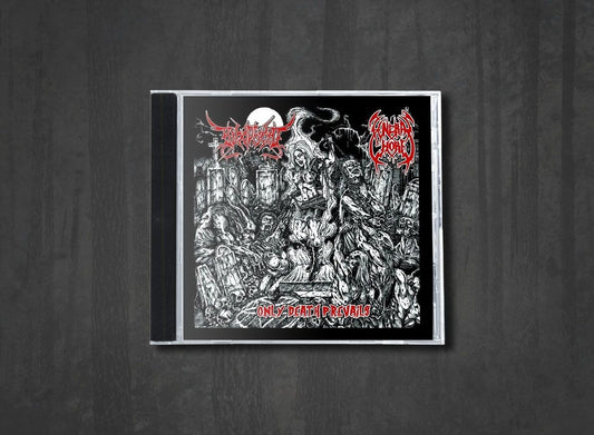 Additional artwork for "Only Death Prevails" by Bloodfiend / Funeral Whore available at Darkwoods Webstore
