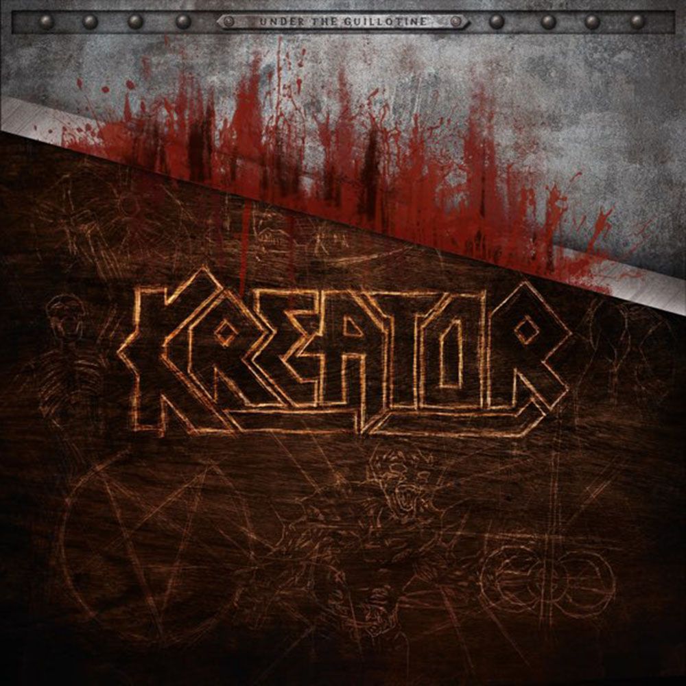 Front cover of "Under the Guillotine" by Kreator available at Darkwoods Webstore