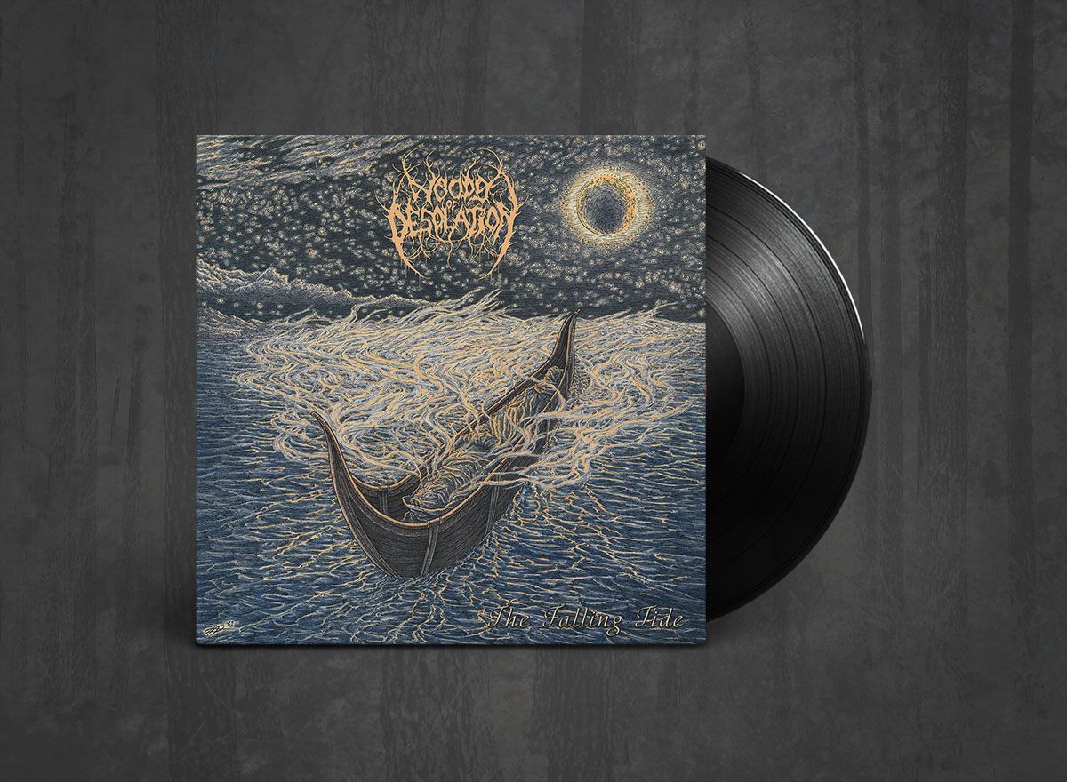 Additional artwork for "The Falling Tide" by Woods Of Desolation available at Darkwoods Webstore