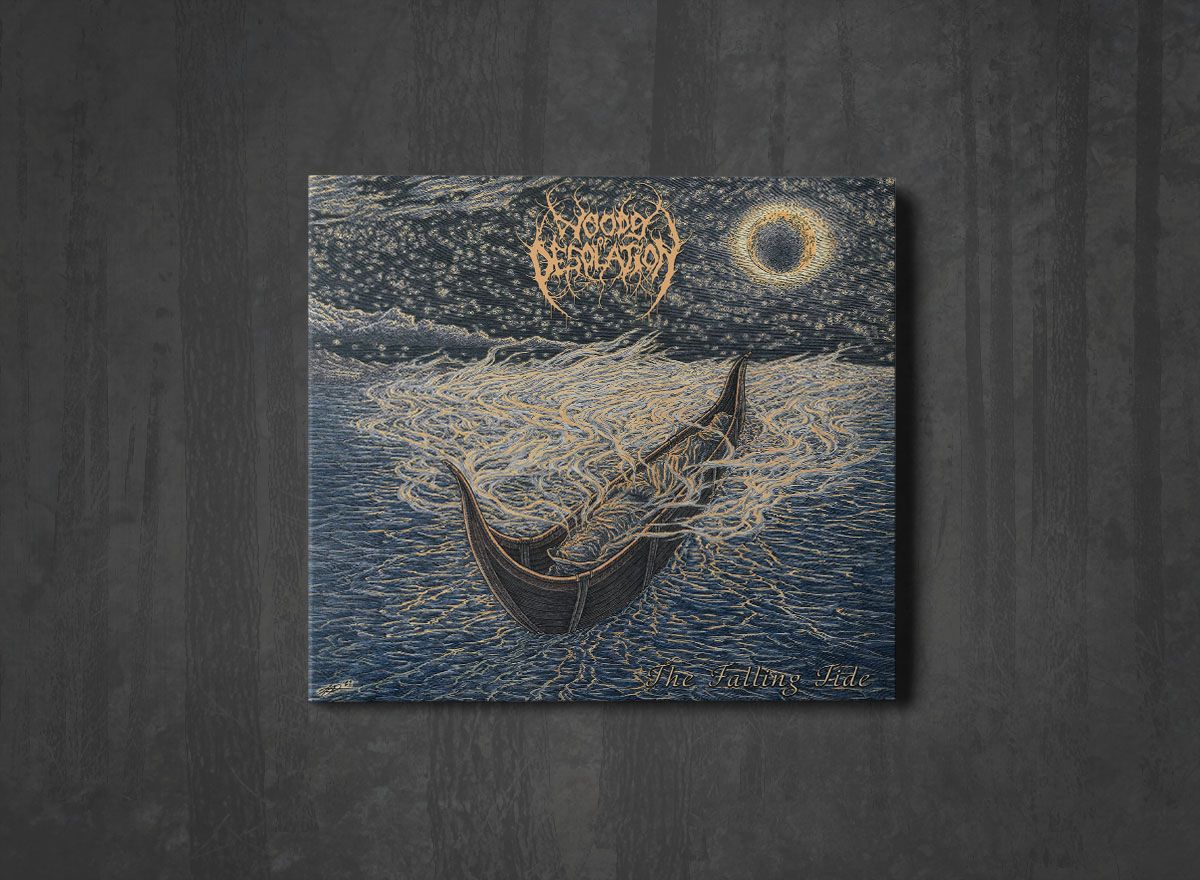 Additional artwork for "The Falling Tide" by Woods Of Desolation available at Darkwoods Webstore