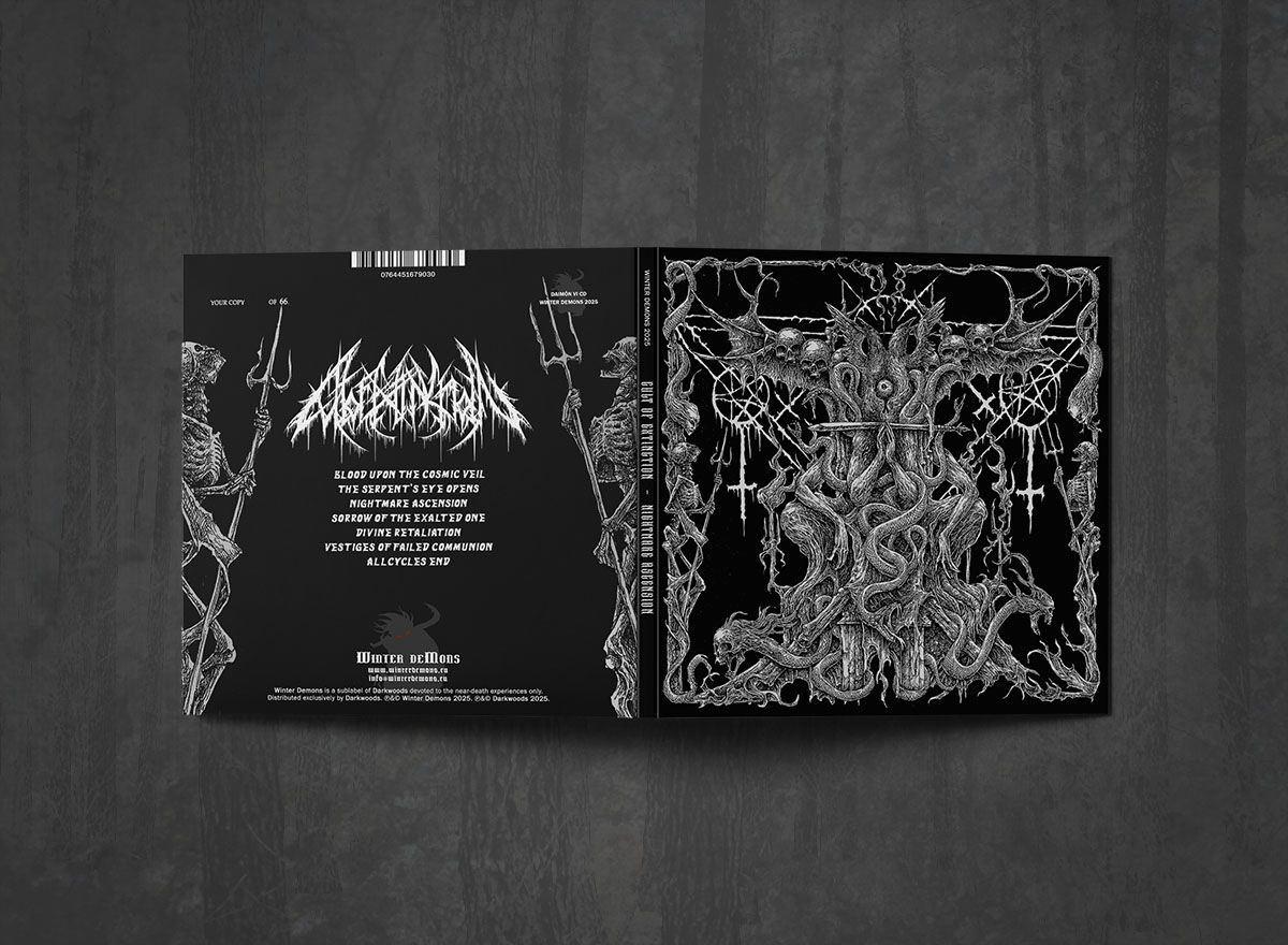 Additional artwork for "Nightmare Ascension" by Cult of Extinction available at Darkwoods Webstore
