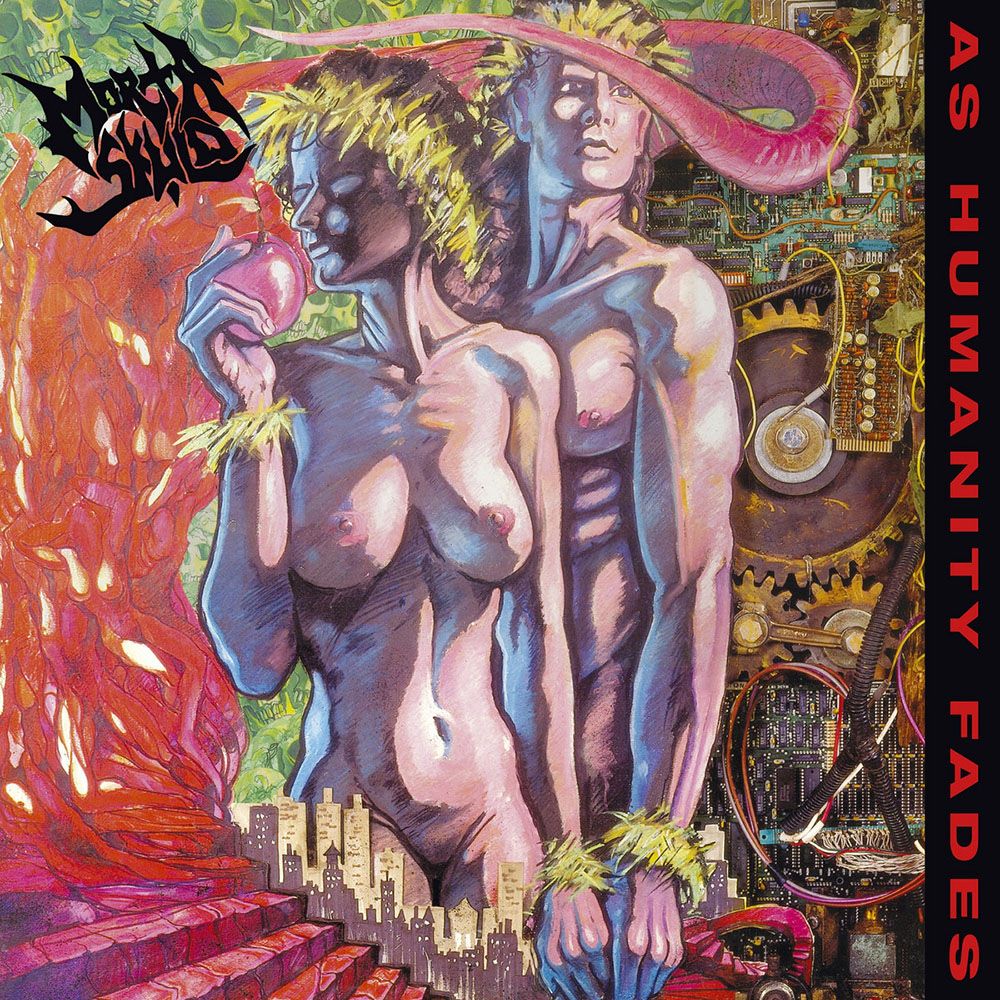 Front cover of "As Humanity Fades" by Morta Skuld available at Darkwoods Webstore