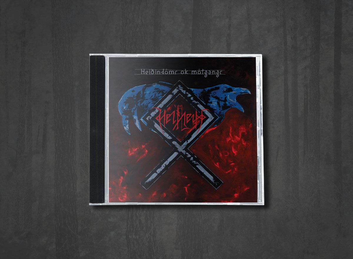 Additional artwork for "Heiðindómr ok Mótgangr" by Helheim available at Darkwoods Webstore