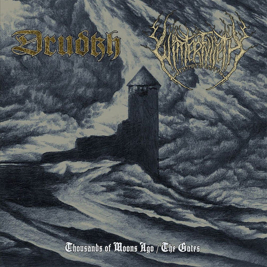 Front cover of "Thousands of Moons Ago / The Gates" by Drudkh / Winterfylleth available at Darkwoods Webstore