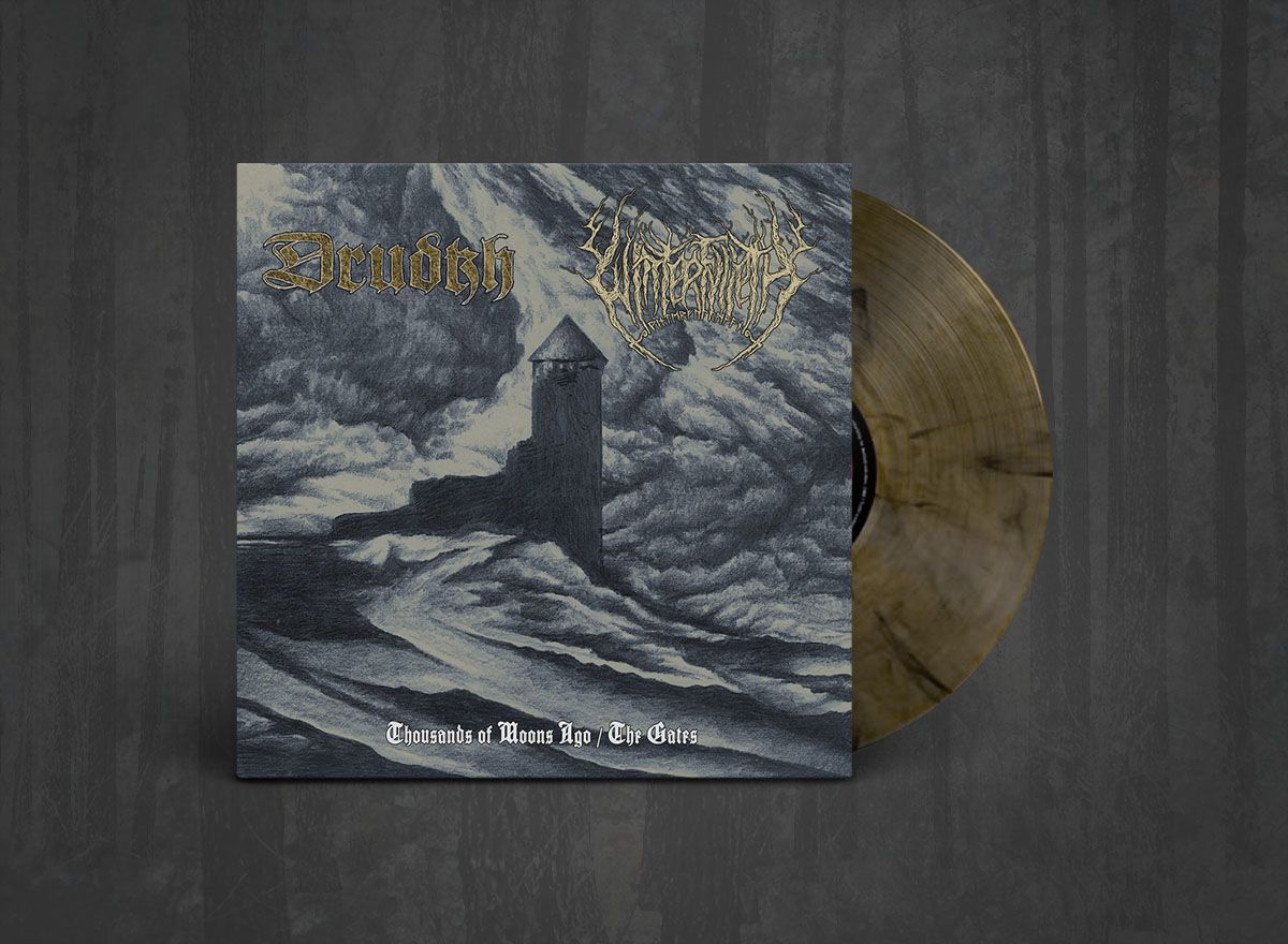 Additional artwork for "Thousands of Moons Ago / The Gates" by Drudkh / Winterfylleth available at Darkwoods Webstore