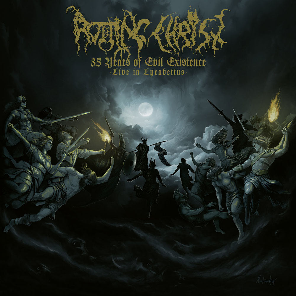 Front cover of "35 Years of Evil Existence - Live in Lycabettus" by Rotting Christ available at Darkwoods Webstore