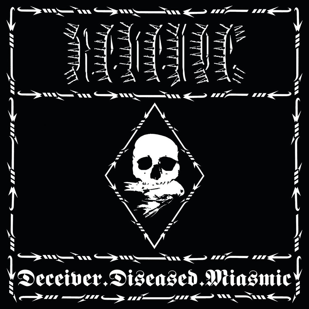 Front cover of "Deceiver​.​Diseased​.​Miasmic" by Revenge available at Darkwoods Webstore