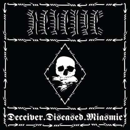 Front cover of "Deceiver​.​Diseased​.​Miasmic" by Revenge available at Darkwoods Webstore