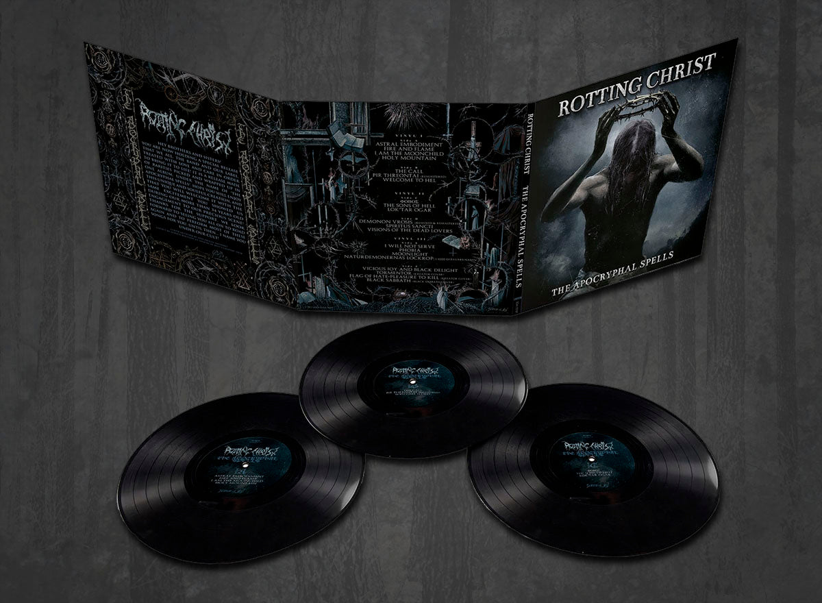 Additional artwork for "The Apocryphal Spells" by Rotting Christ available at Darkwoods Webstore